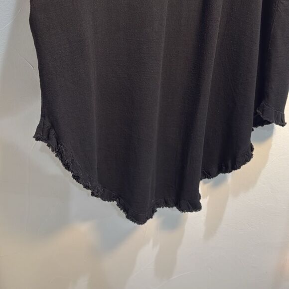 Umgee Linen Blend Boho Beachy High Low Frayed Hem Spring Summer Dress Size Small - Picture 9 of 13